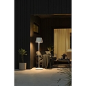 Konstsmide battery floor lamp PROMEZIA up / down, CCT Switch, dimmable, RGBW, adjustable IP54, white dimmable