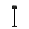 Vloerlamp op batterijen POMEZIA IP54, zwart dimbaar
