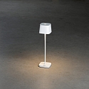 Konstsmide battery table lamp CAPRI MINI IP54, white dimmable