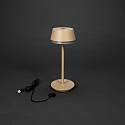 Tafellamp op batterijen LYON met USB-aansluiting, CCT Switch, RGB, met aanraakdimmer IP54, terracotta dimbaar