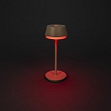 Tafellamp op batterijen LYON met USB-aansluiting, CCT Switch, RGB, met aanraakdimmer IP54, terracotta dimbaar