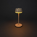 Tafellamp op batterijen LYON met USB-aansluiting, CCT Switch, RGB, met aanraakdimmer IP54, terracotta dimbaar