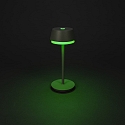 Konstsmide Tafellamp op batterijen LYON met USB-aansluiting, CCT Switch, RGB, met aanraakdimmer IP54, groen, grijs dimbaar
