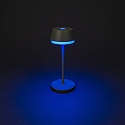 Konstsmide Tafellamp op batterijen LYON met USB-aansluiting, CCT Switch, RGB, met aanraakdimmer IP54, groen, grijs dimbaar