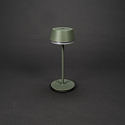 Konstsmide Tafellamp op batterijen LYON met USB-aansluiting, CCT Switch, RGB, met aanraakdimmer IP54, groen, grijs dimbaar