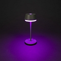 Konstsmide Tafellamp op batterijen LYON met USB-aansluiting, CCT Switch, RGB, met aanraakdimmer IP54, groen, grijs dimbaar