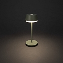 Konstsmide Tafellamp op batterijen LYON met USB-aansluiting, CCT Switch, RGB, met aanraakdimmer IP54, groen, grijs dimbaar