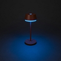 Konstsmide Tafellamp op batterijen LYON met USB-aansluiting, CCT Switch, RGB, met aanraakdimmer IP54, terracotta dimbaar