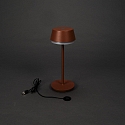 Konstsmide Tafellamp op batterijen LYON met USB-aansluiting, CCT Switch, RGB, met aanraakdimmer IP54, terracotta dimbaar