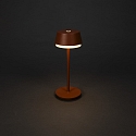 Konstsmide Tafellamp op batterijen LYON met USB-aansluiting, CCT Switch, RGB, met aanraakdimmer IP54, terracotta dimbaar