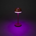 Konstsmide Tafellamp op batterijen LYON met USB-aansluiting, CCT Switch, RGB, met aanraakdimmer IP54, terracotta dimbaar