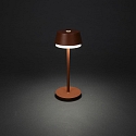 Konstsmide Tafellamp op batterijen LYON met USB-aansluiting, CCT Switch, RGB, met aanraakdimmer IP54, terracotta dimbaar