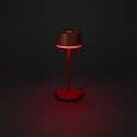 Konstsmide Tafellamp op batterijen LYON met USB-aansluiting, CCT Switch, RGB, met aanraakdimmer IP54, terracotta dimbaar