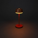 Konstsmide Tafellamp op batterijen LYON met USB-aansluiting, CCT Switch, RGB, met aanraakdimmer IP54, terracotta dimbaar