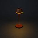 Konstsmide Tafellamp op batterijen LYON met USB-aansluiting, CCT Switch, RGB, met aanraakdimmer IP54, terracotta dimbaar