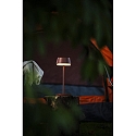 Konstsmide Tafellamp op batterijen LYON met USB-aansluiting, CCT Switch, RGB, met aanraakdimmer IP54, terracotta dimbaar