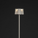 Konstsmide Vloerlamp op batterijen NICE hoekig, met USB-aansluiting, CCT Switch, met aanraakdimmer IP54, wit dimbaar