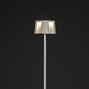 Konstsmide Vloerlamp op batterijen NICE hoekig, met USB-aansluiting, CCT Switch, met aanraakdimmer IP54, wit dimbaar