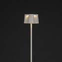 Konstsmide Vloerlamp op batterijen NICE hoekig, met USB-aansluiting, CCT Switch, met aanraakdimmer IP54, wit dimbaar