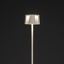 Konstsmide Vloerlamp op batterijen NICE hoekig, met USB-aansluiting, CCT Switch, met aanraakdimmer IP54, wit dimbaar