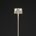 Konstsmide Vloerlamp op batterijen NICE hoekig, met USB-aansluiting, CCT Switch, met aanraakdimmer IP54, wit dimbaar
