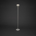 Konstsmide Vloerlamp op batterijen NICE hoekig, met USB-aansluiting, CCT Switch, met aanraakdimmer IP54, wit dimbaar