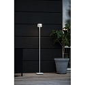 Konstsmide Vloerlamp op batterijen NICE hoekig, met USB-aansluiting, CCT Switch, met aanraakdimmer IP54, wit dimbaar