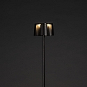 Konstsmide Vloerlamp op batterijen NICE hoekig, met USB-aansluiting, CCT Switch, met aanraakdimmer IP54, zwart dimbaar