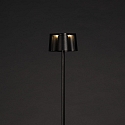 Konstsmide Vloerlamp op batterijen NICE hoekig, met USB-aansluiting, CCT Switch, met aanraakdimmer IP54, zwart dimbaar
