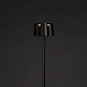 Konstsmide Vloerlamp op batterijen NICE hoekig, met USB-aansluiting, CCT Switch, met aanraakdimmer IP54, zwart dimbaar
