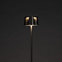 Konstsmide Vloerlamp op batterijen NICE hoekig, met USB-aansluiting, CCT Switch, met aanraakdimmer IP54, zwart dimbaar