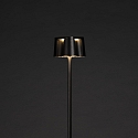 Konstsmide Vloerlamp op batterijen NICE hoekig, met USB-aansluiting, CCT Switch, met aanraakdimmer IP54, zwart dimbaar