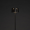 Konstsmide Vloerlamp op batterijen NICE hoekig, met USB-aansluiting, CCT Switch, met aanraakdimmer IP54, zwart dimbaar