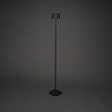 Konstsmide Vloerlamp op batterijen NICE hoekig, met USB-aansluiting, CCT Switch, met aanraakdimmer IP54, zwart dimbaar