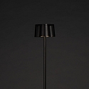 Konstsmide Vloerlamp op batterijen NICE hoekig, met USB-aansluiting, CCT Switch, met aanraakdimmer IP54, zwart dimbaar