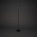 Konstsmide Vloerlamp op batterijen NICE hoekig, met USB-aansluiting, CCT Switch, met aanraakdimmer IP54, zwart dimbaar