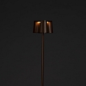Konstsmide Vloerlamp op batterijen NICE hoekig, met USB-aansluiting, CCT Switch, met aanraakdimmer IP54, roest dimbaar