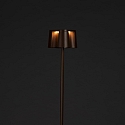 Konstsmide Vloerlamp op batterijen NICE hoekig, met USB-aansluiting, CCT Switch, met aanraakdimmer IP54, roest dimbaar