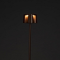 Konstsmide Vloerlamp op batterijen NICE hoekig, met USB-aansluiting, CCT Switch, met aanraakdimmer IP54, roest dimbaar