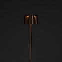 Konstsmide Vloerlamp op batterijen NICE hoekig, met USB-aansluiting, CCT Switch, met aanraakdimmer IP54, roest dimbaar