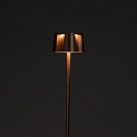 Konstsmide Vloerlamp op batterijen NICE hoekig, met USB-aansluiting, CCT Switch, met aanraakdimmer IP54, roest dimbaar