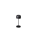 Tafellamp op batterijen LILLE MINI met USB-aansluiting, met aanraakdimmer IP54, zwart dimbaar