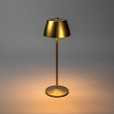 battery table lamp EZE USB IP54, gold matt