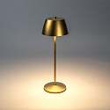 battery table lamp EZE USB IP54, gold matt