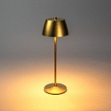 battery table lamp EZE USB IP54, gold matt