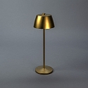 battery table lamp EZE USB IP54, gold matt