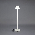 Konstsmide Vloerlamp op batterijen POMEZIA MEDIUM USB IP54, wit dimbaar