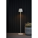 Konstsmide Vloerlamp op batterijen POMEZIA MEDIUM USB IP54, wit dimbaar