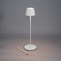 Konstsmide Vloerlamp op batterijen POMEZIA MEDIUM USB IP54, wit dimbaar