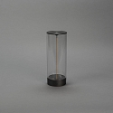Konstsmide battery table lamp EDISON S USB IP54, anthracite dimmable